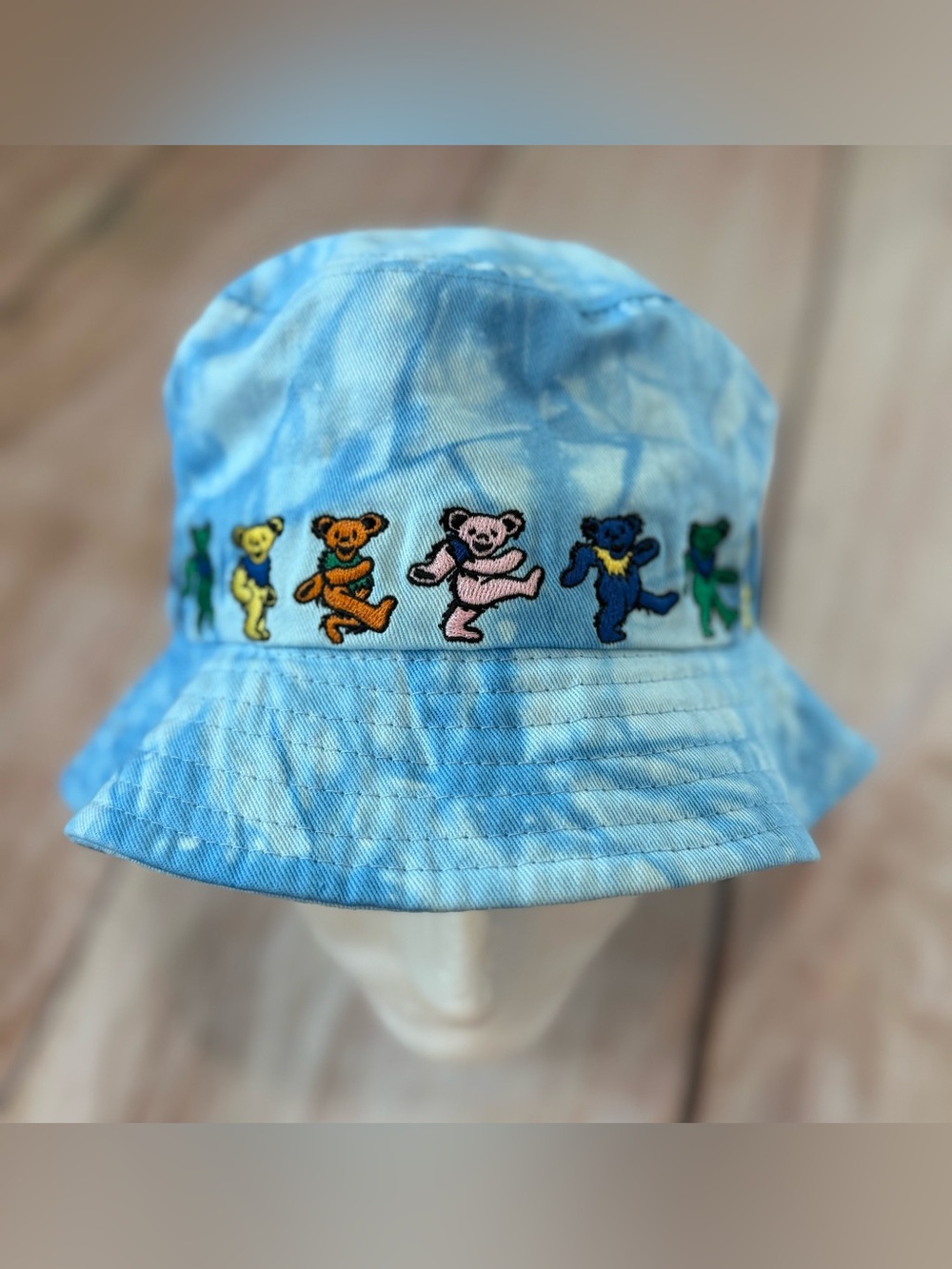 Grateful Dead Bucket Hat Dancing Bears Tie Dye Multicolored One Size Peter Grimm